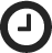 Clock image in black colour